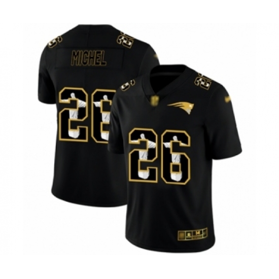 Men's New England Patriots #26 Sony Michel Black Jesus Faith Limited Football Jersey - Ujersey