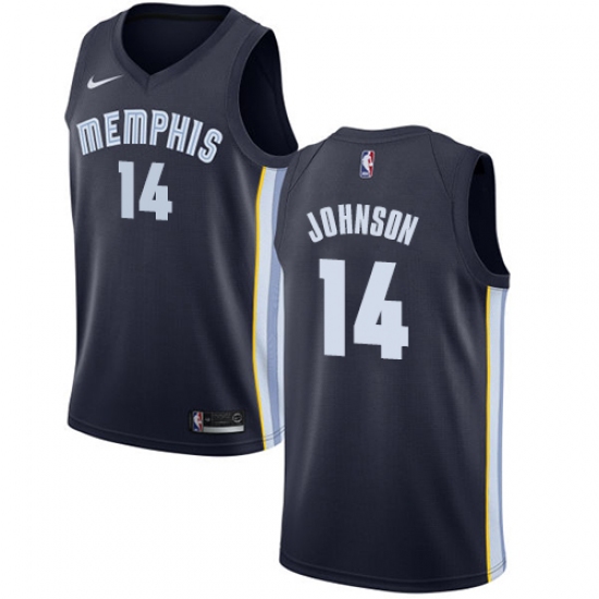 Youth Nike Memphis Grizzlies #14 Brice Johnson Swingman Navy Blue Road NBA Jersey - Icon Edition - Ujersey