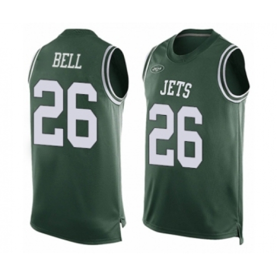 Men's New York Jets #26 Le Veon Bell Limited Green Player Name & Number Tank Top Football Jersey - Ujersey