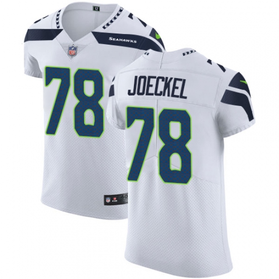 Men's Nike Seattle Seahawks #78 Luke Joeckel White Vapor Untouchable Elite Player NFL Jersey - Ujersey