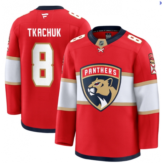 Men's Florida Panthers #8 Brady Tkachuk Red Stitched Hockey Home Jersey - Ujersey