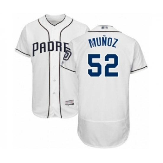 Men's San Diego Padres #52 Andres Munoz White Home Flex Base Authentic Collection Baseball Player Jersey - Ujersey