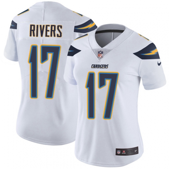 Women's Nike Los Angeles Chargers #17 Philip Rivers White Vapor Untouchable Limited Player NFL Jersey - Ujersey