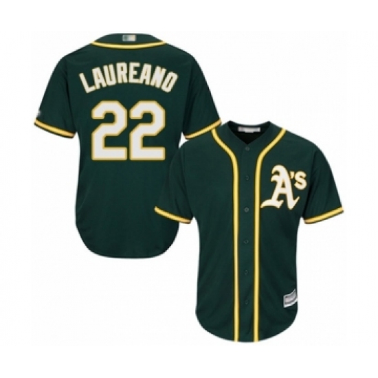 Youth Oakland Athletics #22 Ramon Laureano Authentic Green Alternate 1 Cool Base Baseball Player Jersey