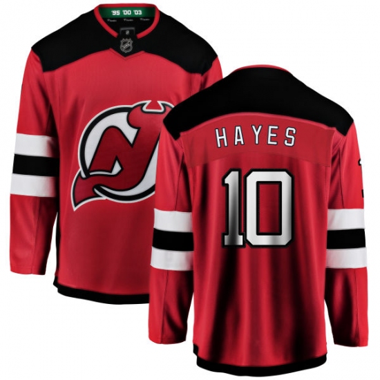 Men's New Jersey Devils #10 Jimmy Hayes Fanatics Branded Red Home Breakaway NHL Jersey - Ujersey