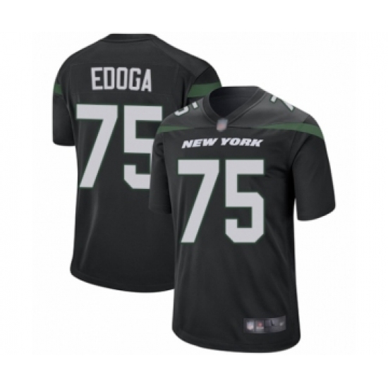 Men's New York Jets #75 Chuma Edoga Game Navy Blue Alternate Football Jersey - Ujersey