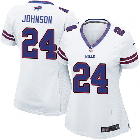 Women's Nike Buffalo Bills #24 Leonard Johnson Game White NFL Jersey - Ujersey