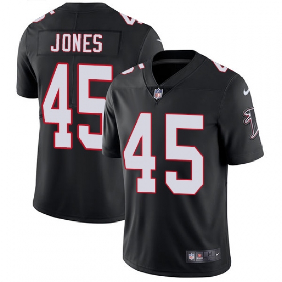 Men's Nike Atlanta Falcons #45 Deion Jones Black Alternate Vapor Untouchable Limited Player NFL Jersey - Ujersey