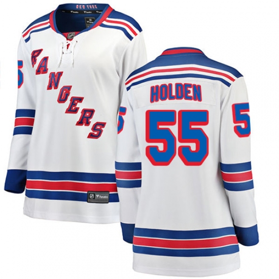 Women's New York Rangers #55 Nick Holden Fanatics Branded White Away Breakaway NHL Jersey - Ujersey
