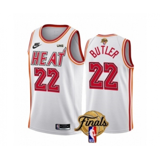 Men's Miami Heat #22 Jimmy Butler White 2023 Finals Classic Edition Stitched Basketball Jersey - Ujersey