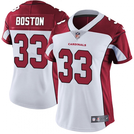 Women Nike Arizona Cardinals #33 Tre Boston White Vapor Untouchable Limited Player NFL Jersey - Ujersey
