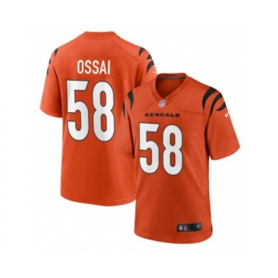 Men's Nike Cincinnati Bengals #58 Joseph Ossai Orange Football Stitched Game Jersey - Ujersey