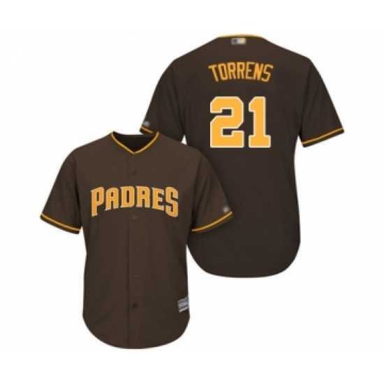 Youth San Diego Padres #21 Luis Torrens Authentic Brown Alternate Cool Base Baseball Player Jersey - Ujersey