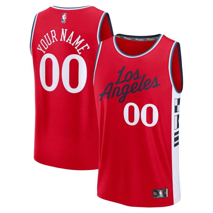 Youth LA Clippers Fanatics Red Fast Break Custom Replica Jersey - Statement Edition - Ujersey
