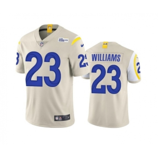 Men's Los Angeles Rams #23 Kyren Williams Bone Vapor Untouchable Limited Stitched Football Jersey - Ujersey