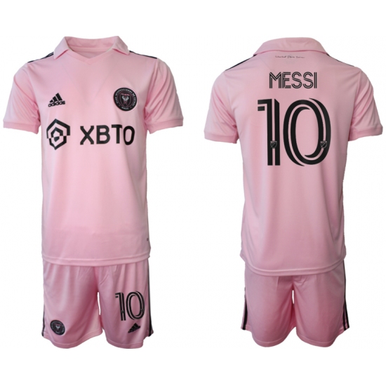 Men's Inter Miami CF #10 Lionel Messi Pink 2023-24 Home Soccer Jersey - Ujersey