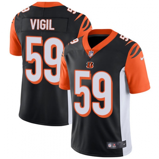 Youth Nike Cincinnati Bengals #59 Nick Vigil Vapor Untouchable Limited Black Team Color NFL Jersey - Ujersey