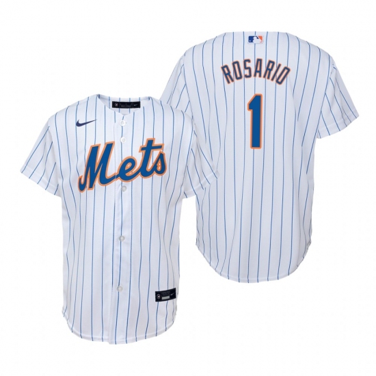 Men's Nike New York Mets #1 Amed Rosario White Home Stitched Baseball Jersey - Ujersey