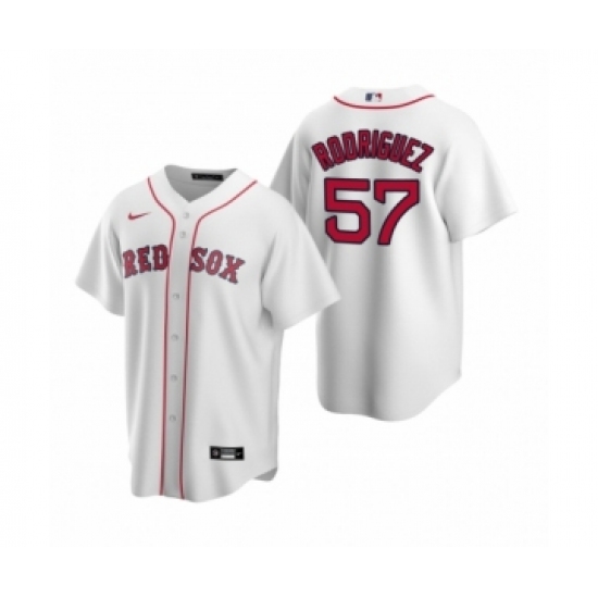 Women's Boston Red Sox #57 Eduardo Rodriguez Nike White Replica Home Jersey - Ujersey