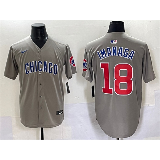Men's Chicago Cubs #18 Shōta Imanaga Gray Limited Stitched Baseball Jersey - Ujersey