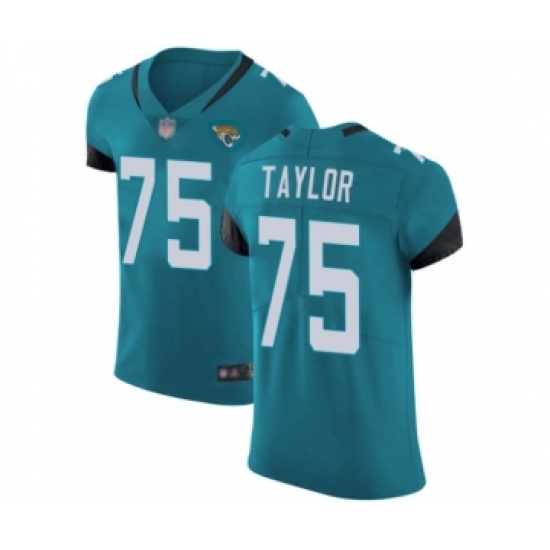 Men's Jacksonville Jaguars #75 Jawaan Taylor Teal Green Alternate Vapor Untouchable Elite Player Football Jersey - Ujersey