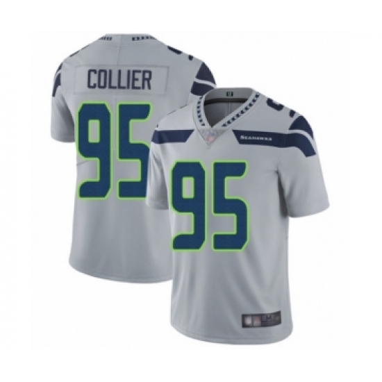 Youth Seattle Seahawks #95 L.J. Collier Grey Alternate Vapor Untouchable Limited Player Football Jersey - Ujersey