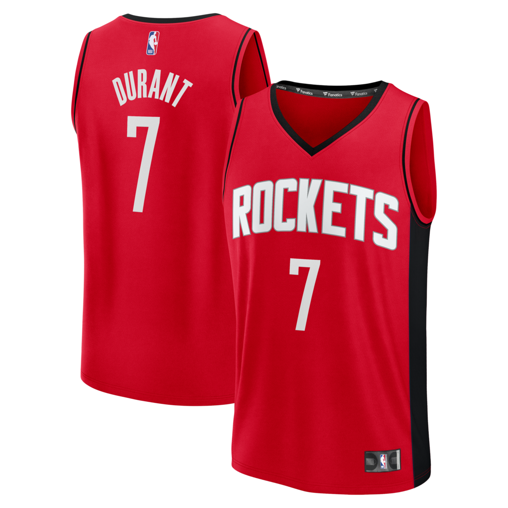 Youth Houston Rockets Kevin Durant Fanatics Red Fast Break Jersey - Icon Edition - SUjersey01