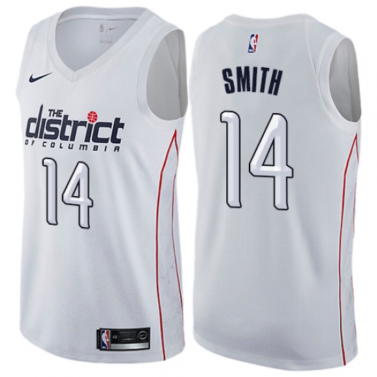 Youth Nike Washington Wizards #14 Jason Smith Swingman White NBA Jersey - City Edition - Ujersey