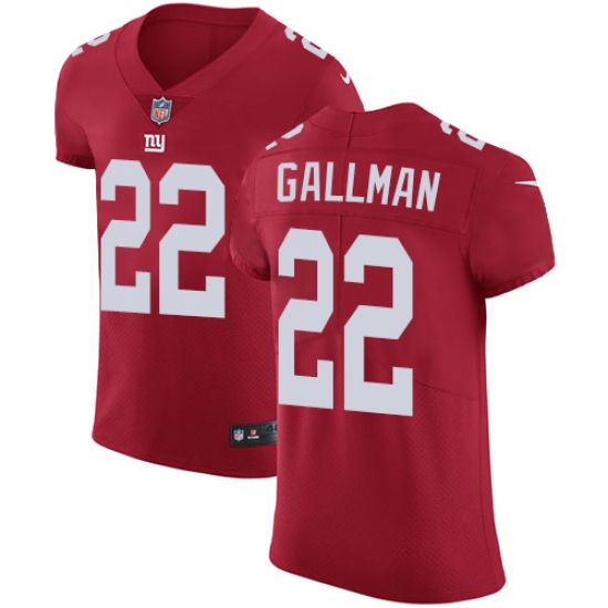 Men's Nike New York Giants #22 Wayne Gallman Red Alternate Vapor Untouchable Elite Player NFL Jersey - Ujersey