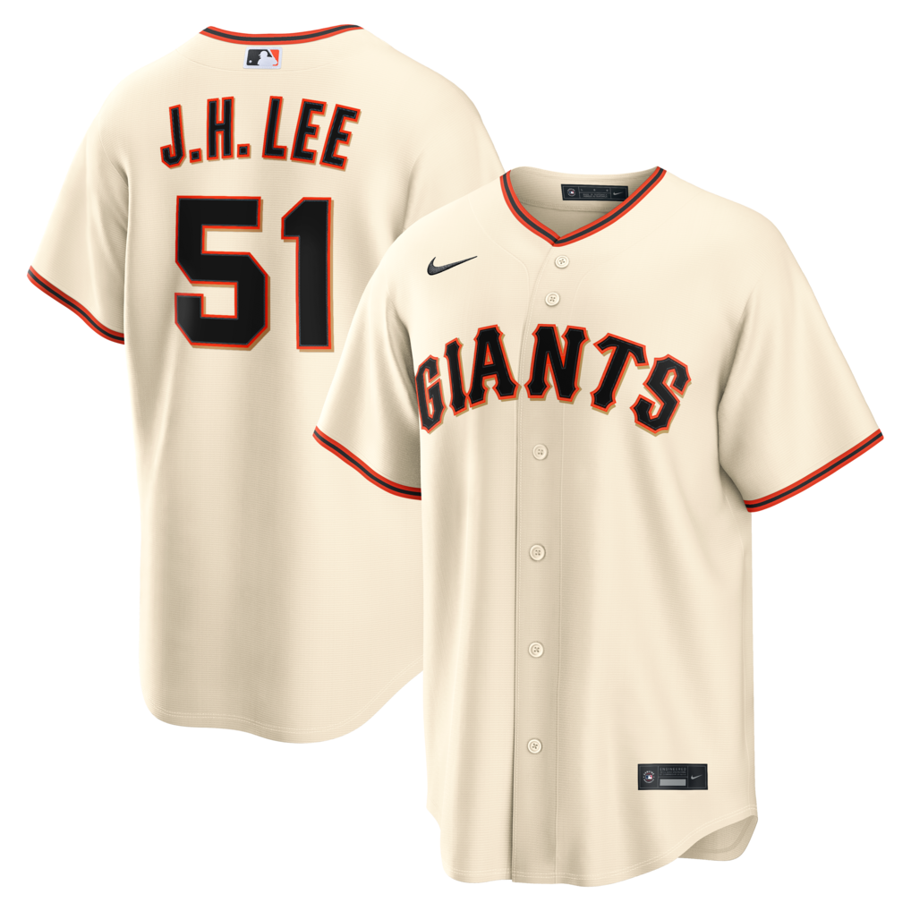 Men's San Francisco Giants Jung Hoo Lee Nike Cream Home Replica Jersey - Ujersey Shop