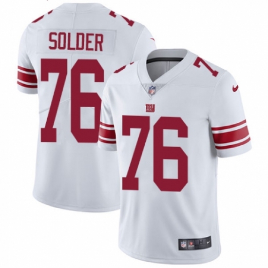 Men's Nike New York Giants #76 Nate Solder White Vapor Untouchable Limited Player NFL Jersey - Ujersey