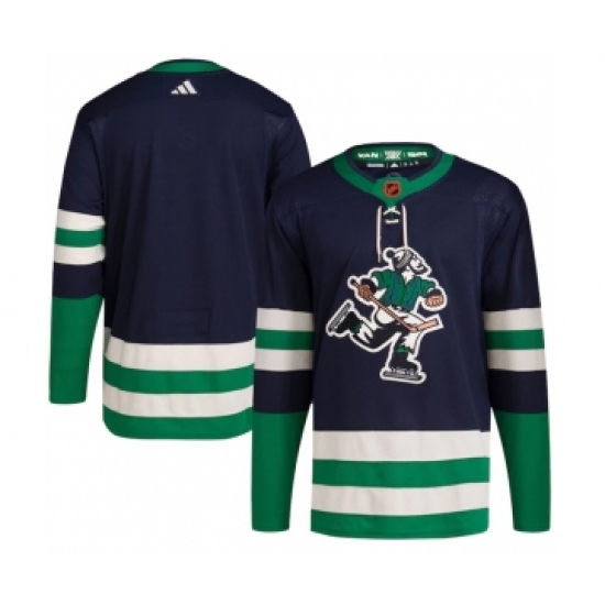 Men's Vancouver Canucks Blank Navy 2022 Reverse Retro Stitched Jersey - Ujersey