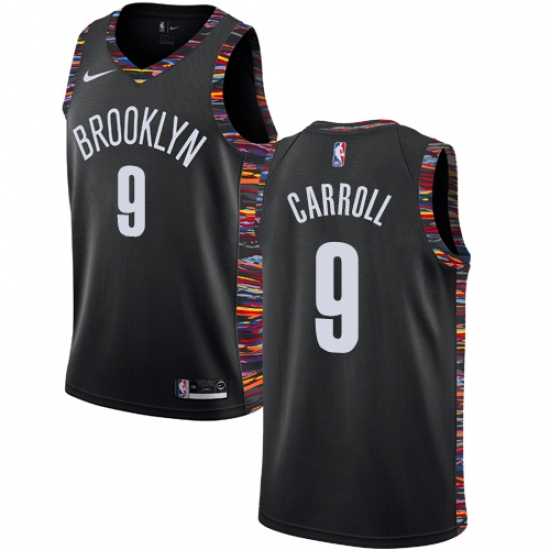 Women's Nike Brooklyn Nets #9 DeMarre Carroll Swingman Black NBA Jersey - 2018 19 City Edition - Ujersey