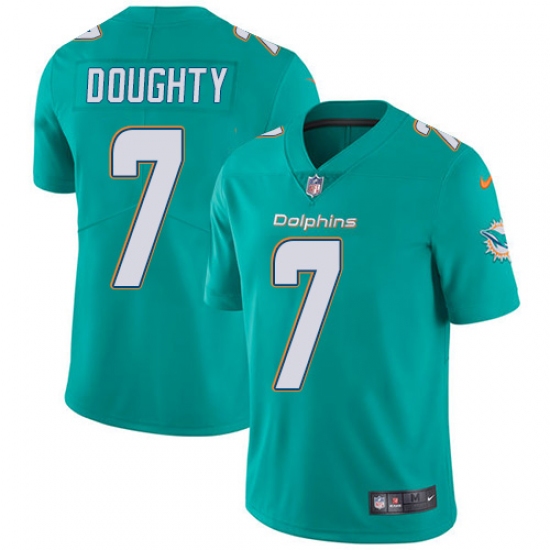 Men's Nike Miami Dolphins #7 Brandon Doughty Aqua Green Team Color Vapor Untouchable Limited Player NFL Jersey - Ujersey