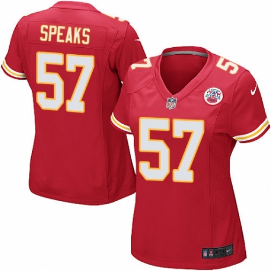 Women's Nike Kansas City Chiefs #57 Breeland Speaks Game Red Team Color NFL Jersey - Ujersey