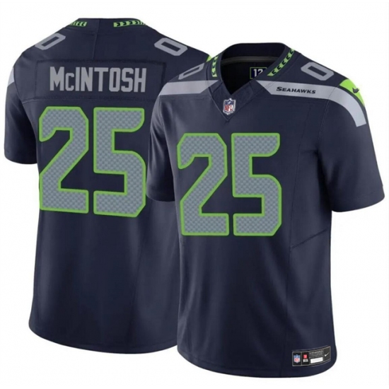 Men's Seattle Seahawks #25 Kenny McIntosh Navy 2024 F.U.S.E Vapor Limited Football Stitched Jersey - Ujersey