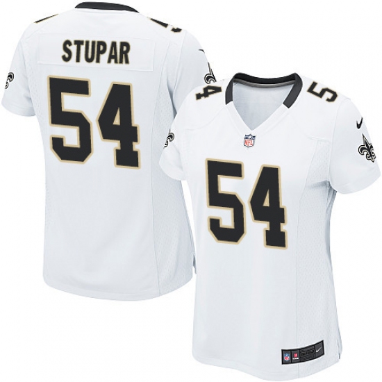Women's Nike New Orleans Saints #54 Nate Stupar Game White NFL Jersey - Ujersey