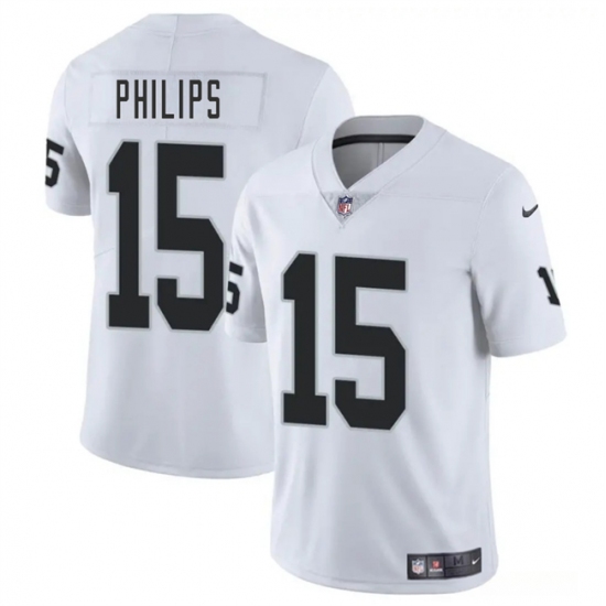 Men's Las Vegas Raiders #15 Kyle Philips White 2025 Vapor Football Stitched Jersey - Ujersey