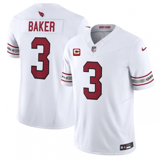 Men's Arizona Cardinals #3 Budda Baker White 2024 F.U.S.E. With 4-Star C Vapor Untouchable Limited Football Stitched Jersey - Ujersey