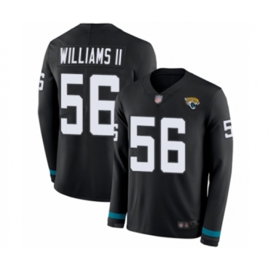 Men's Jacksonville Jaguars #56 Quincy Williams II Limited Black Therma Long Sleeve Football Jersey - Ujersey