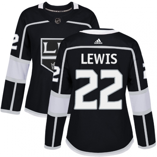 Women's Adidas Los Angeles Kings #22 Trevor Lewis Authentic Black Home NHL Jersey - Ujersey