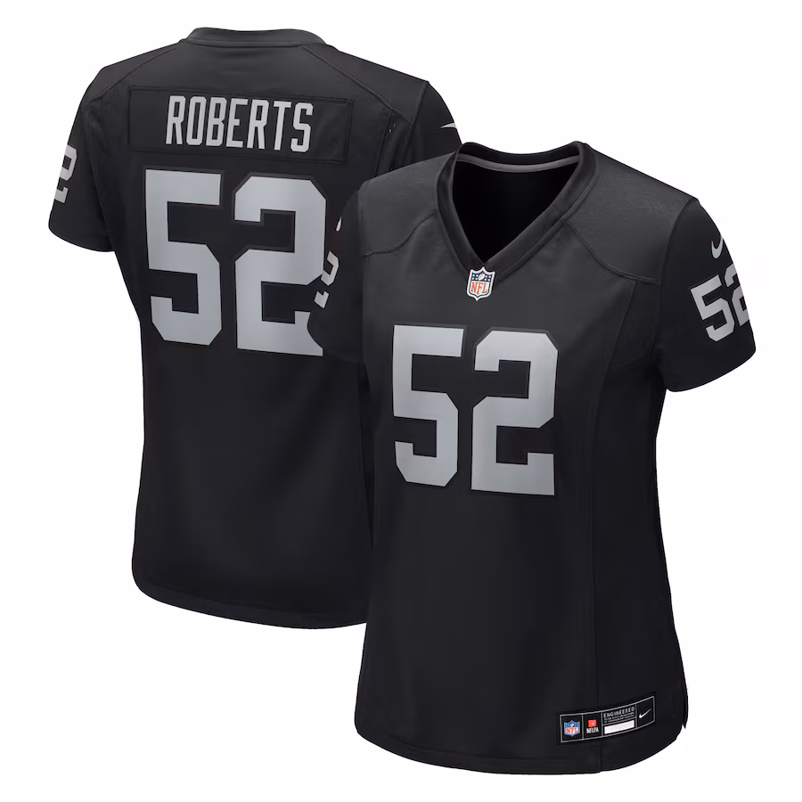 Women's Las Vegas Raiders Elandon Roberts Nike Black Team Game Jersey - Ujersey