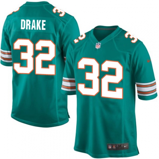 Men's Nike Miami Dolphins #32 Kenyan Drake Game Aqua Green Alternate NFL Jersey - Ujersey