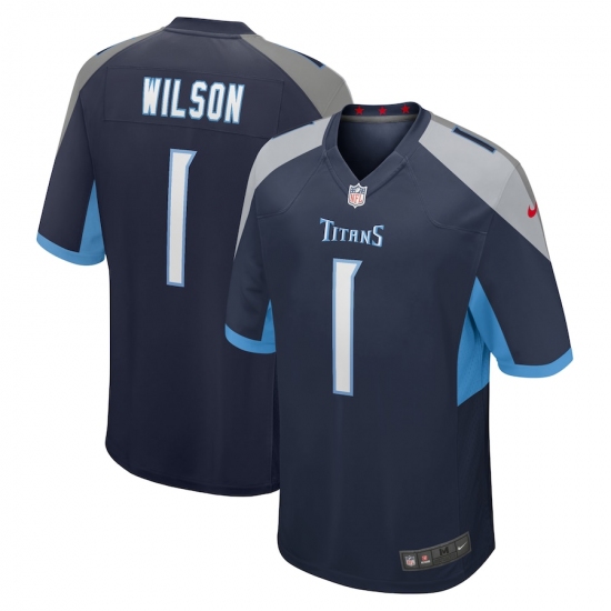 Men's Tennessee Titans #1 Isaiah Wilson Nike Navy 2020 NFL Draft First Round Pick Game Jersey - Ujersey