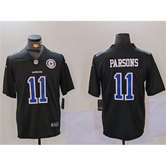 Men's Dallas Cowboys #11 Micah Parsons Black Throwback With Vapor Untouchable Limited Football Stitched Jersey - Ujersey