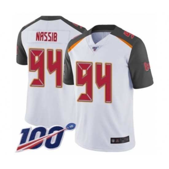 Youth Tampa Bay Buccaneers #94 Carl Nassib White Vapor Untouchable Limited Player 100th Season Football Jersey - Ujersey