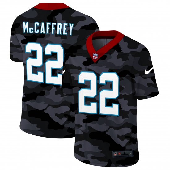 Men's Carolina Panthers #22 Christian McCaffrey Camo 2020 Nike Limited Jersey - Ujersey