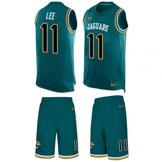 Men's Nike Jacksonville Jaguars #11 Marqise Lee Limited Teal Green Tank Top Suit NFL Jersey - Ujersey