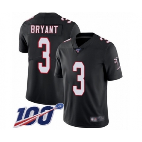 Men's Atlanta Falcons #3 Matt Bryant Black Alternate Vapor Untouchable Limited Player 100th Season Football Jersey - Ujersey