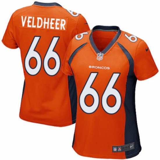 Women's Nike Denver Broncos #66 Jared Veldheer Game Orange Team Color NFL Jersey - Ujersey